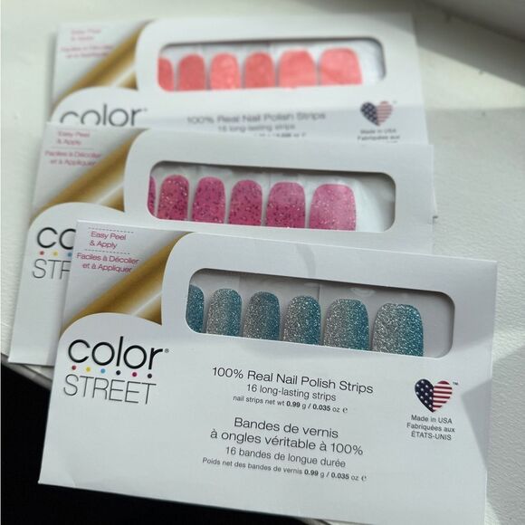 ColorStreet Glitter Nail Strips set of 3 NWT 💅 - Picture 9 of 9